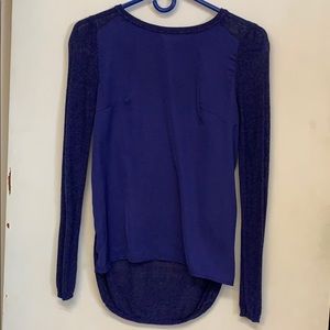 H&M sheer blue shirt